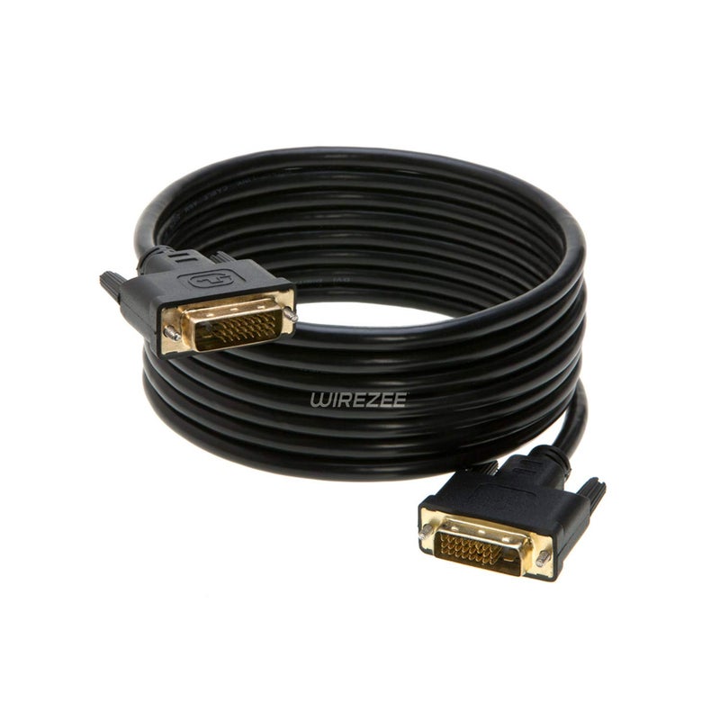 WireZee DVI-D Dual Link Cable 25FT Male to Male, 5Gbps, Black - Image 3